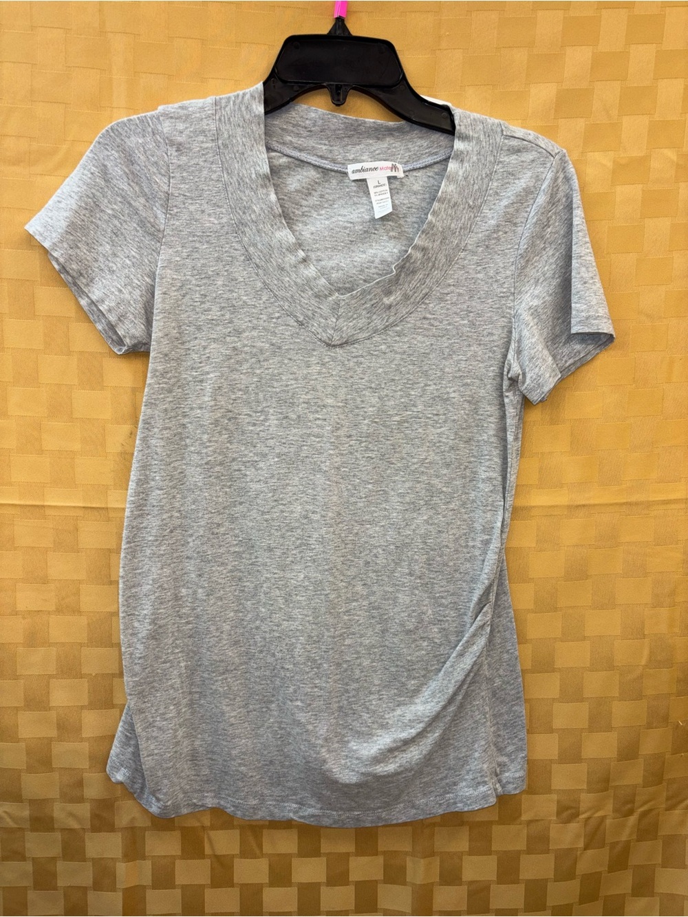 Ambiance Heather Gray V-Neck Short Sleeve Tee